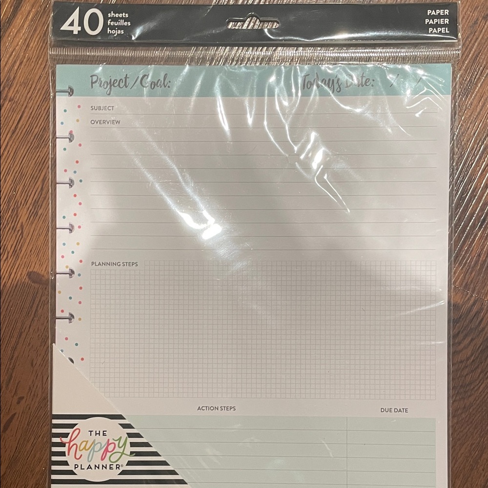 The Happy Planner Colorful Project Sheets